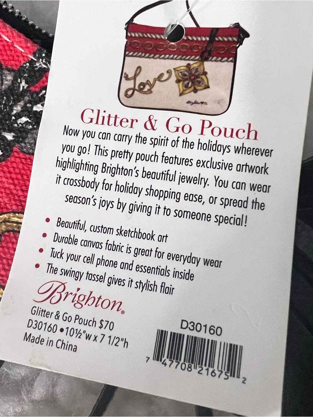 Brighton Glitter Go Chain-Print Wristlet/crossbody - Picture 8 of 9